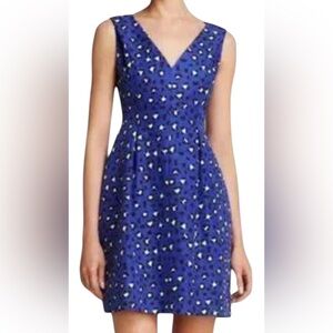 Kate Spade Royal Blue Silk Blend Fit And Flare Dress, Size 8   D2